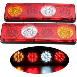 2pcs feu arrière de remorque, 36pcs feu de remorque led éclairage de rampe led étanche remorque feu