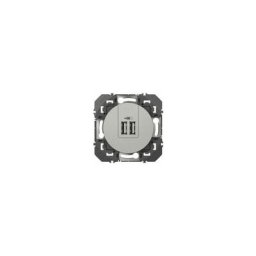 Legrand - Double chargeur usb 1 TypeA + 1 TypeC 3A Dooxie Aluminium - 600443