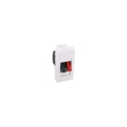Legrand - Prise haut-parleur 1 module avec bornier 4mm² - Mosaic - Blanc - 078750