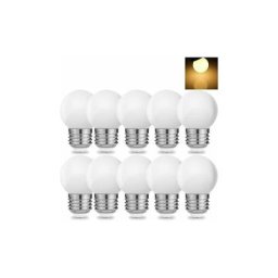 Ampoule led, forme balle de golf, E27, culot à vis, 1 w, Blanc froid, lot de 10 [classe énergétique