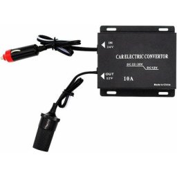 Convertisseur d'Alimentation Voiture, 10A 24V à 12V Alimentation Transformateur Abaisseur