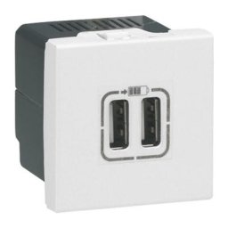 Legrand - Chargeur 2 usb mosaic type-A 2,4A 2 modules 230V blanc 077594