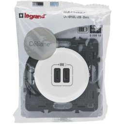 Legrand - Double chargeur usb Type c 3A 15W à composer Céliane