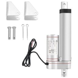1500N Linéaire Moteur Actionneur Actuateur Electrique Verin dc 12V 200mm - Gris argenté - Einfeben