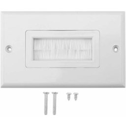 Prénfle - Passe Cable Mural à Brosse, Anti-poussière Mur Panneau Câble Pass Through Insert pour