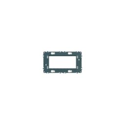 Support à vis Gallery pour 4 modules - Entraxe 57mm - Gris foncé ral 7011 - WXA454 Hager