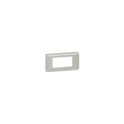 Plaque de finition horizontale 4 modules Mosaic - Legrand - Aluminium - 079314L