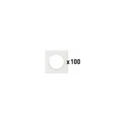Legrand - Lot de 100 plaques de finition carrées 1 poste Dooxie - Blanc - 600941