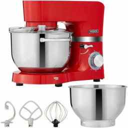 Arebos - Robot Pâtissier Professionnel 1500W Rouge Robot de Cuisine Multifonction avec Fouet,