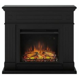 Cheminée électrique décorative Larsen Noir profond - Powerflame - Tagu