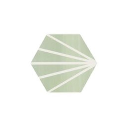 Bestile - Tomette verte motif dandelion meraki verde 19.8x22.8 cm - 0.84m²