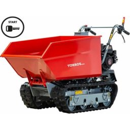 Mini dumper à chenilles 600 kg - 6,5 ch démarrage électrique et benne hydraulique Torros MRD600HE