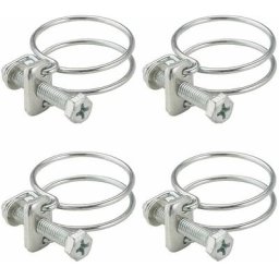 Cyclingcolors - 4x Collier de serrage double fil en métal zingué Gaine Tuyau Câble Tube Fixation
