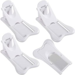 Lot de 4 Bloque Porte Coulissante, Verrouillage de Sécurité pour Bébé Auto-adhésif Bloque Fenêtre