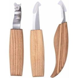 Ensemble d'outils de sculpture sur bois, kit de sculpture sur bois 3 en 1, comprend un crochet