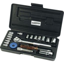 Brüder Mannesmann - Jeu de clés à douille métrique 1/4 (6.3 mm), 3/8 (10 mm) 20 pièces m 206
