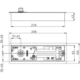 Geze - Pivot ts 500 en force 3 fixe sans arrêt 103 086