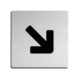 Plaque signalétique adhésive - Modèle : Flèche droite / bas Itar Vendu à l'unité