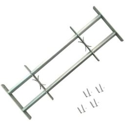 Grille réglable de sécurité de fenêtres et 2 barres 1000-1500mm