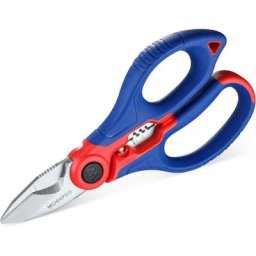 Ciseaux d'Electricien et Dénudeur de Câble 2 en 1 avec Etui, Ciseaux Multifonctions en Acier