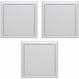 Lot de 3 trappes de visite métallique laquée blanche Semin - 300 mm x 300 mm - ouverture