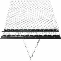 Herse Trainee en Acier Q235 Herse Souple Tapis Metallique 1,2 x 1,5 m Filet de Nivelage de Tracteur