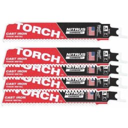 Milwaukee - Lame de scie sabre tct Torch nitrus 150 mm - Blister de 5 - 48005561