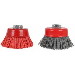 Lot de 2 brosses à filament en nylon de 7,6 x 1,6 cm - 11 pour meuleuse d'angle, kit de brosses en