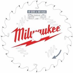 Lame de scie circulaire Milwaukee Bois - ø 235 x 30 x 2.4 x 24 dents atb - 4932471305