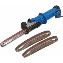 Ponceuse, lime electrique bande etroite + 10 bandes abrasives