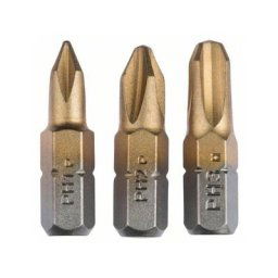 Bosch - 2609255965 Set de 3 embouts de vissage, titane (ph)