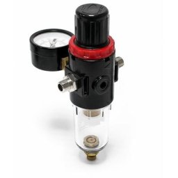 Wiltec - Régulateur de pression d'air avec séparateur d'eau et manomètre jusqu'à 7 bar 9,51 mm (1/8)