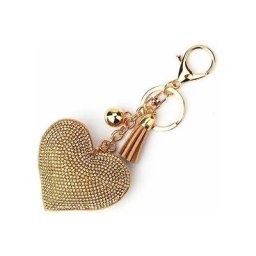 Bling Glitter Porte-clés Cristal Strass Amour Coeur Conception Porte-clés Super Fashonable