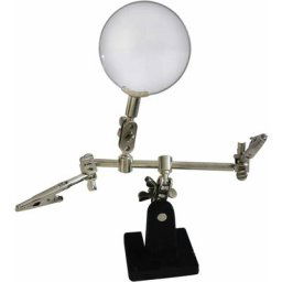 Troisième main avec pince et loupe - Aide à la soudure - Avec loupe grossissante 5x
