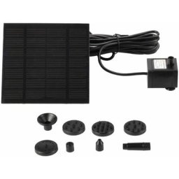 Leisei - Pompe solaire pour fontaine, pompe à eau avec panneau solaire monocristallin 1,2 w Noir