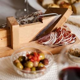 Sifree - Guillotine à Saucisson Trancheuse à Charcuterie en Bois 28.516.89.8cmd'Acacia Lame en Inox