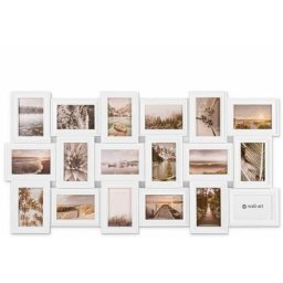 K&l Wall Art - grand cadre photo collage blanc vintage xxl salon pour photos images fleurs séchées
