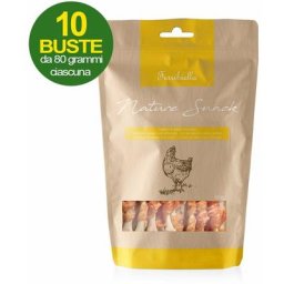 Ferribiella - Nature Snack Calcium et os de poulet pour chiens 10 sachets de 80 g chacun