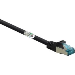 RF-5047478 RJ45 Câble réseau, câble patch cat 6a s/ftp 2.00 m noir ignifuge 1 pc(s) - Renkforce