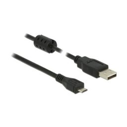 Delock - Câble usb usb 2.0 usb-a mâle, USB-Micro-B mâle 1.00 m noir avec noyau en ferrite 84901