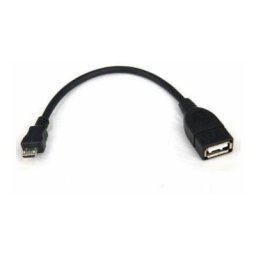 3GO - Câble usb 2.0 c122/ microusb mâle - usb femelle/ 15cm/ noir