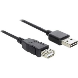 Delock - Câble usb usb 2.0 usb-a mâle, usb-a femelle 1.00 m noir connecteur utilisable des deux