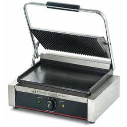 Grill Panini Grande Surface Rainurée/Lisse
