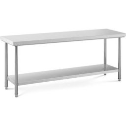 Royal Catering - Table Inox Professionnelle Préparation Plan De Travail Étagère 20060 cm 195 kg