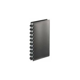 Porte-cartes de visite Viquel pvc 130 x 250 mm noir - 160 cartes