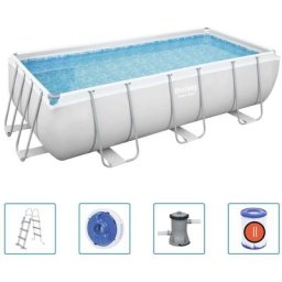 Haute qualité -Bestway Ensemble de piscine rectangulaire Power Steel 404x201x100 cm23971