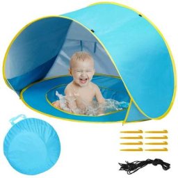 Bakaji - Sunshade Tente de jeux pour enfants Mini piscine pliable portable pop-up