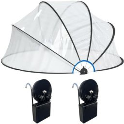 Dôme de piscine avec support rond 315x158 cm PVC vidaXL - N/A