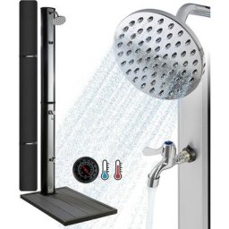 Douche Solaire 35 l 216cm incl. Capot de protection avec thermomètre intégré Élement de sol inclus