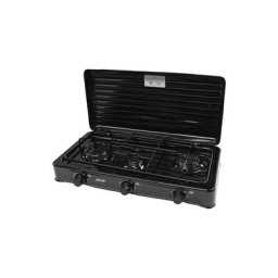 MPM - KN-03/1KB Gazinière portable pour camping 3 bruleurs noir Noir - Noir
